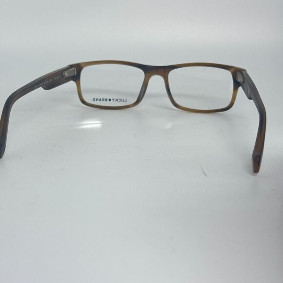 LUCKY BRAND Eyeglasses Frame D804 46-15-125 Matte Brown Horn Full Rim H16478 - Picture 3 of 7